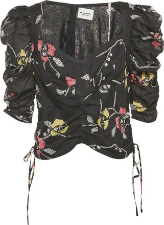Isabel Marant Top Galaor con stampa - Nero
