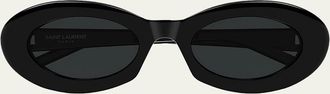 Saint Laurent 52mm Oval Acetate Sunglasses