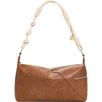 Desigual Faux Leather Crossbody Bag in Camel at Nordstrom