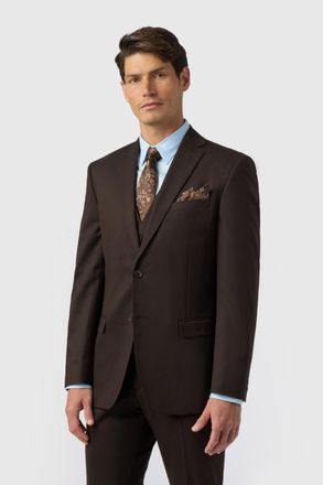 Limehaus Mens Tailored Fit Chocolate Brown Suit Jacket - Size 46 (Chest)
