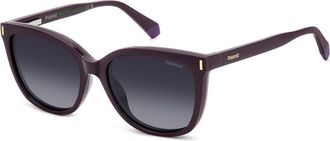 Polaroid Violet/Donkergrijs Zonnebril - Dames - Zonnebrillen - Grijs - 55 MM - Accessoires