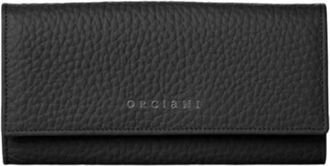 Orciani Soft Wallet - Dames - Portefeuilles - Zwart - ONE Size - Leer - Accessoires