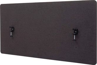 Hhg Separador Ac&uacute;stico De Escritorio Hhg 943, Mampara De Privacidad Para Escritorio, Doble Pared De Tela/textil, 60x120cm Marr&oacute;n-gris