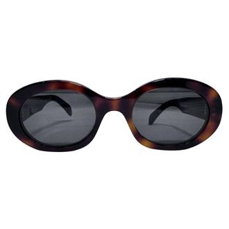 Celine Pre-owned Womens Triomphe 01 Tortoiseshell Sunglasses in Brown Acetate - Mocha - One Size
