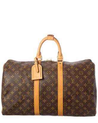 Louis Vuitton Brown Monogram Coated Canvas Keepall 45 (Authentic Pre-Loved)