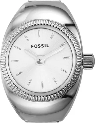Fossil Womens Watch Ring Silver Dial Watch
