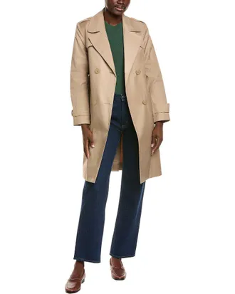 Via Spiga Double-Breasted Trench Coat
