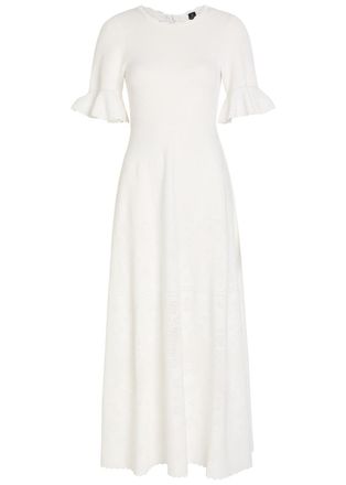 Needle & Thread Scalloped Pointelle-knit Gown - Cream - 14 (UK14 / L)