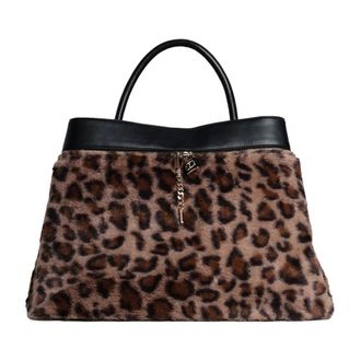 Twinset Handbags, female, Multicolor, ONE SIZE, Faux Fur Handbag with Eco-leather Details