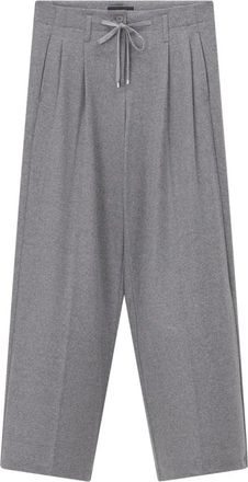 Cambio Wijde broek - Dames - Broeken - Grijs - M L32 - Wol - Broeken
