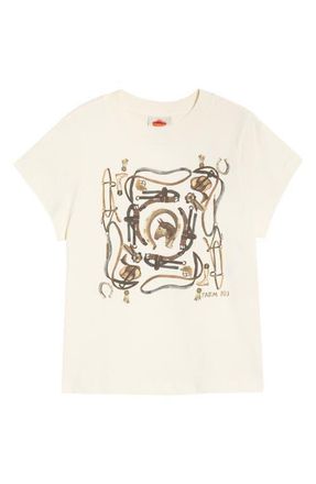 Farm Rio Equestrian Graphic T-Shirt in Off-White at Nordstrom, Size Xx-Small