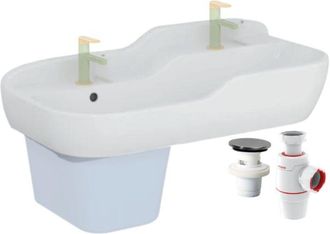 Vitra Lavabo Infantil Vitra Sento Kids De 85 Cm + Sif&oacute;n Y Desag&uuml;e Wirquin