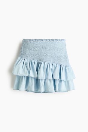 H&M Gesmokter Jeansjupe - Hellblau