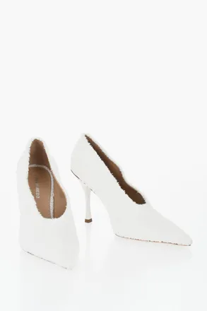 Dsquared2 Solid-Color Cotton Terry Pumps, 10.5 cm Heel Dsquared2