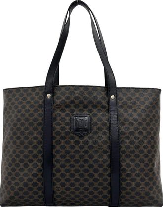 Celine Black Brown Leather Pvc Shoulder Bag Tote Bag (Pre-Owned)
