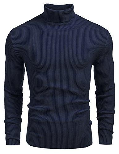 Coofandy Pull col roulé Homme Manches Longues Col Roulé Chaud