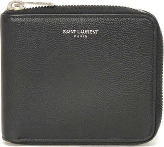Saint Laurent Black Leather Wallet (Bi-Fold) (Pre-Owned)