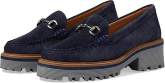 Johnston & Murphy Emmalynn Bit Loafers Womens Flat Shoes Navy : 9 M, Leather