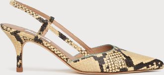 L.k. Bennett Womens Henley Court shoe, Yellow Fabric - Size UK 5