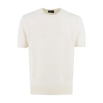 Drumohr Round-neck Knitwear, male, Beige, Size: 3XL Crew Neck Jumper