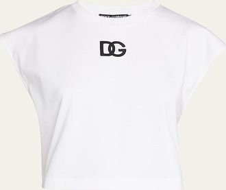 Dolce & Gabbana フラワー コットンTシャツ 半袖 ホワイト Dolce & Gabbana フラワー コットンTシャツ 半袖 ホワイト