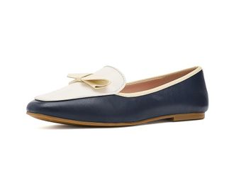 Cole Haan Payson Soft Bow Loafers Womens Shoes Midnight Moon Leather/Powder : 10.5 B - Medium