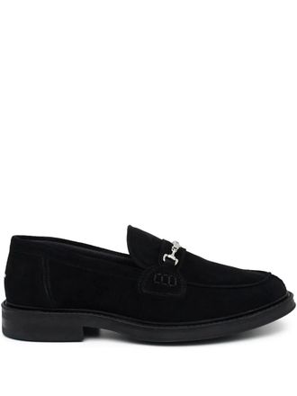 Filling Pieces Su&egrave;de loafers met ronde neus - Zwart