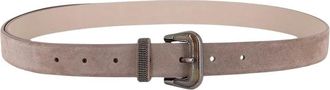Brunello Cucinelli Cintur&oacute;n de ante con trabilla Monili - Accessories - Mujer - Beige - M