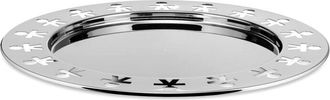 Alessi Girotondo AKKGT Vassoio Rotondo di Design in Acciaio Inox con Motivo Omini dei King-Kong