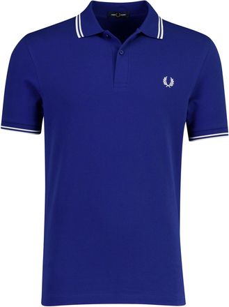 Fred Perry Kobaltblauw poloshirt Fred Perry normale fit 2-knoops katoen pique