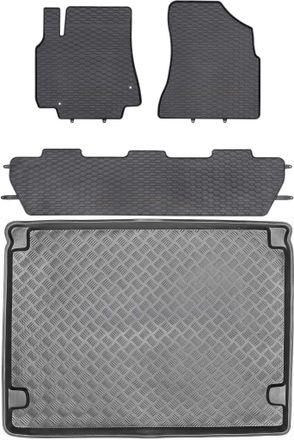 OEM Citroen Berlingo Ii Kombivan De 2007-2018 Set - Alfombrillas Goma + Alfombrilla Maletero