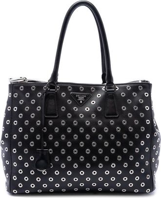 Prada Pre-owned Prada Large City Calf Grommet Galleria Double Zip Satchel Ladies LFVTYZ7N49P9YFFR