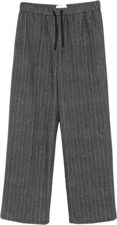 Circolo 1901 Broek met wijde pijpen en trekkoord - Dames - Wijde Broeken - Grijs - XS - Katoen - Broeken