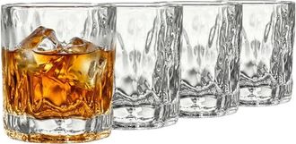 The Jay Companies s Uptown Bar Set of Four 10oz Rock Spinning Double Old Fashioned Glasses
