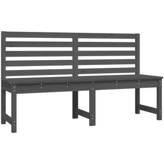 vidaXL Vidaxl - Panca da Giardino Grigia 157,5 cm in Legno Massello di Pino