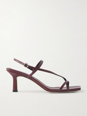 Aeyde Sandali Slingback In Pelle Elise - Bordeaux