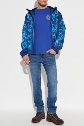 Versace Jeans Couture Jacket With barocco Print, Mens, Blue
