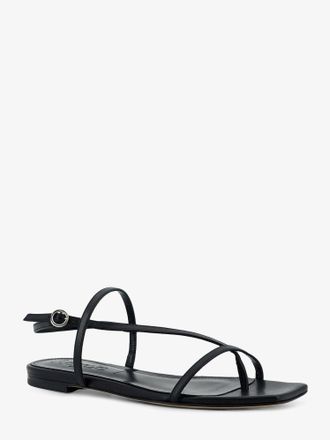 Aeyde Womens Flat Sandals Ella Black Leather