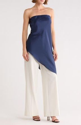 Renee C Asymmetric Strapless Tunic Top in Navy at Nordstrom Rack, Size X-Small