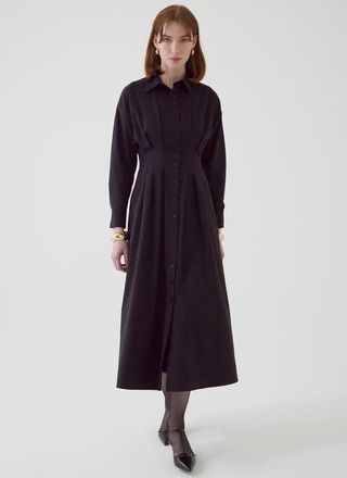 Exquise Billie Midi Dress in Black at Nordstrom, Size Large
