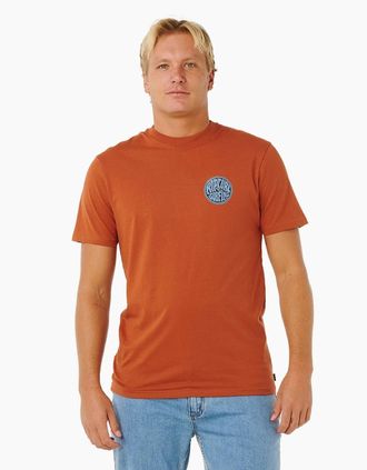 Rip Curl Mens Rip Curl Mens Streamline Palmy Graphic Short Sleeve T-Shirt - Orange - Size: 44