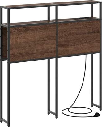 vidaXL Storage Headboard with Storage Brown oak 75 cm Engineered wood Vidaxl