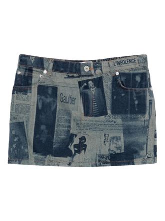 Jean Paul Gaultier belt-loop mini skirt - Blue