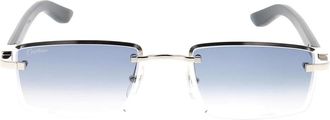 Cartier Elongated C Motif Zonnebril - unisex - Accessoires - Grijs - Maat: ONE Size