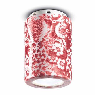 Ferroluce Pi Ming Red Ceiling Light