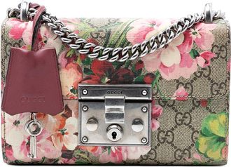 Gucci Pre-owned Gucci Small GG Supreme Blooms Padlock Crossbody Ladies B5KYF7WSFA8VVPY1