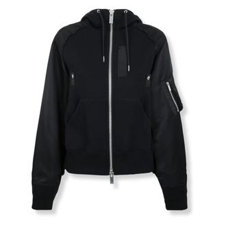 sacai Felpa con cappuccio Sponge - - Sweatshirts & Hoodies - Donna - Nero - M