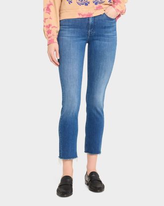 Mother The Mid-Rise Dazzler Ankle Fray Jeans