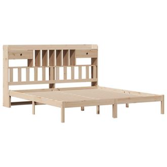 Berkfield Home Decorative Bookcase Bed without Mattress 180x200 cm Super King So in Natural