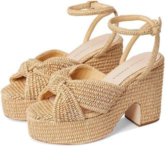 Loeffler Randall Chunky Platform Sandals Womens Wedge Shoes Natural : 11.5 B - Medium